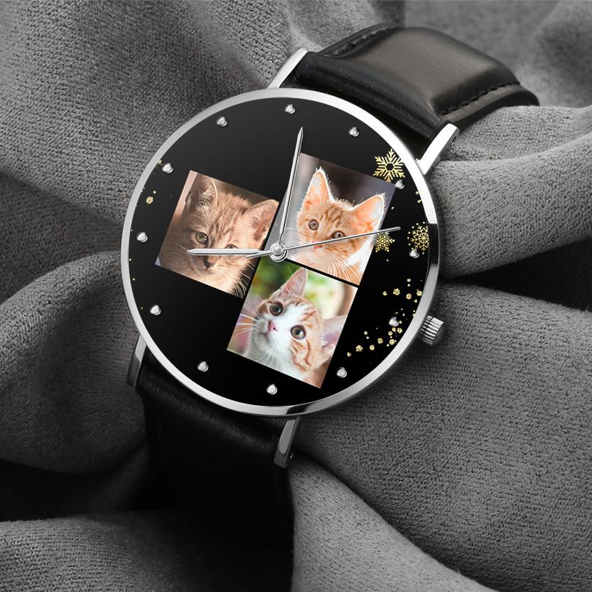 Personalized Photo Clock Personalized Collage Photo Clock For Cat Owner