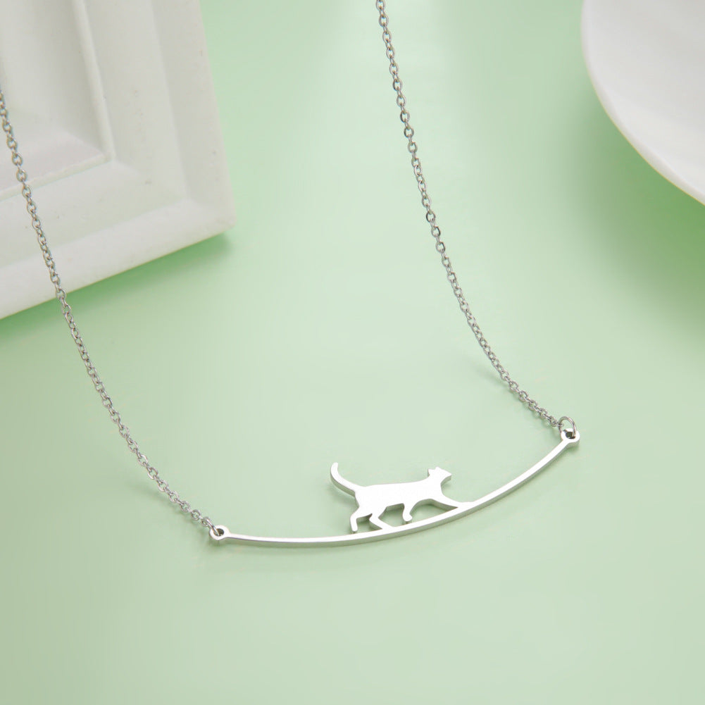 Walking Cat Necklace Gift for Her Gifts for Pet Lovers