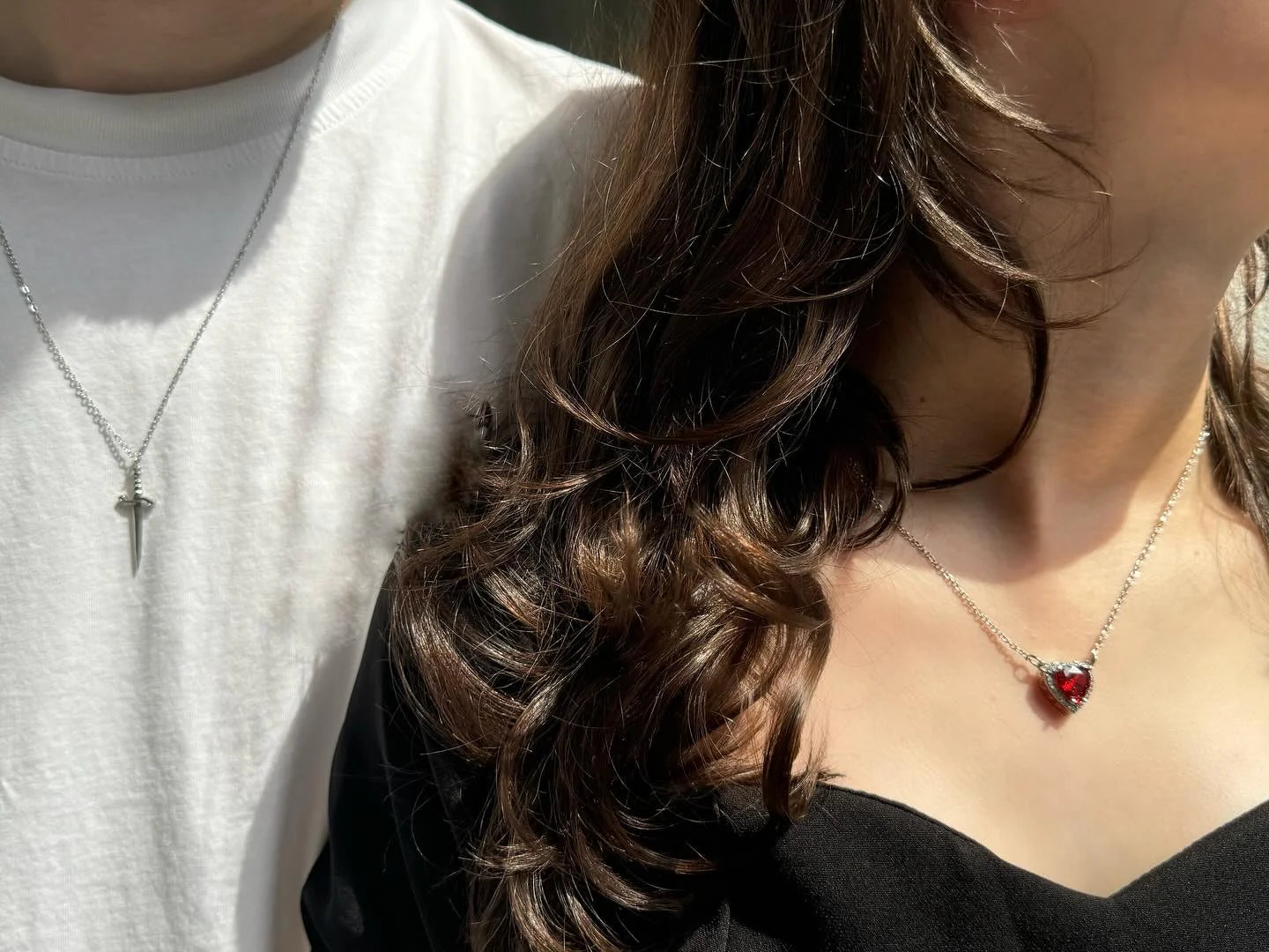 An Arrow Through The Heart Necklace Couple Necklace Set Heart-Shaped Necklace The Best Gift For Couples On Valentine's Day