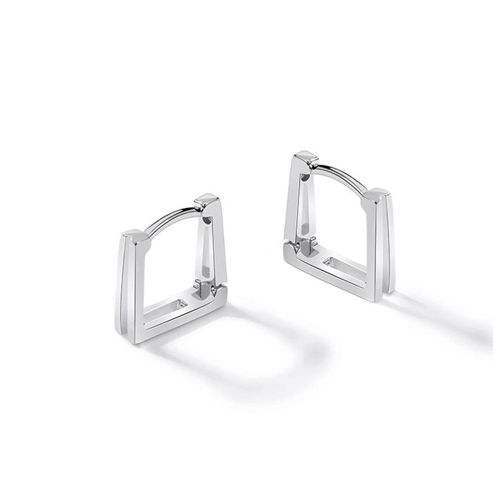 Square Earrings Copper Zircon