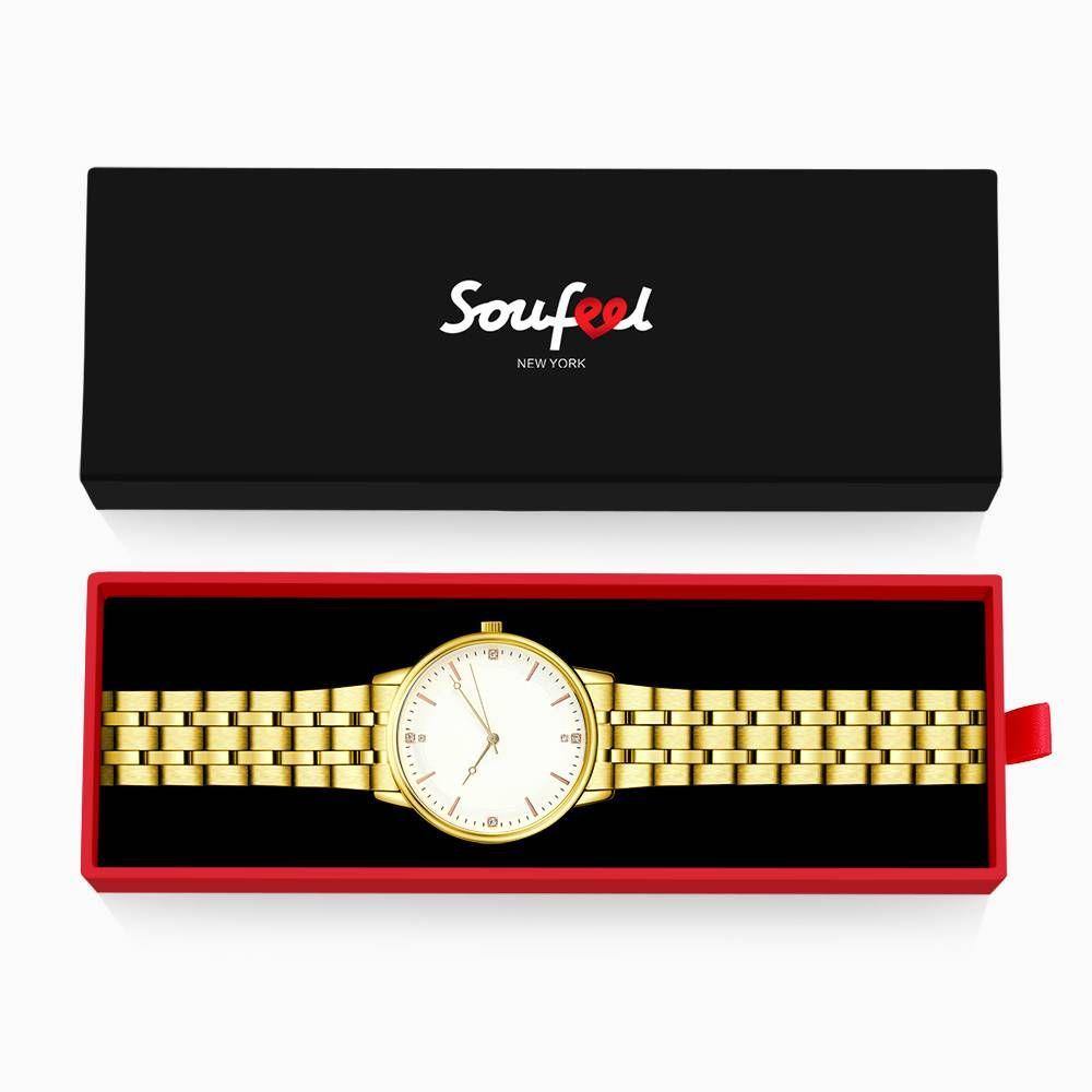 Luxury Elegant Mechanical Watches White Dial - Men's