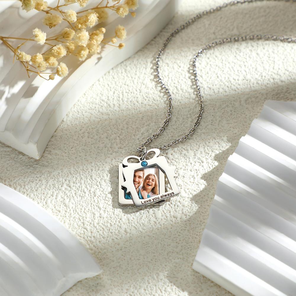 Custom Date Necklace With Picture Inside Cool Jewelry for Christmas Gift