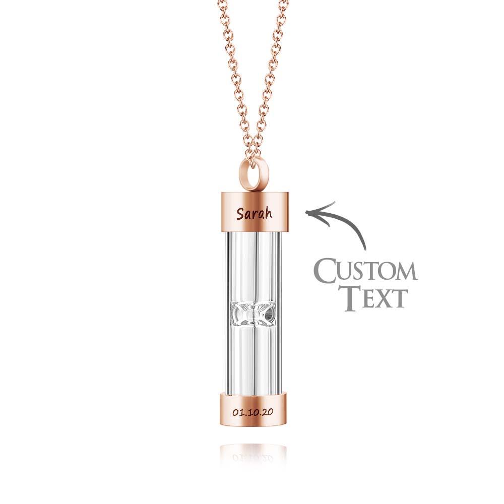 Custom Name Necklace Hourglass Remember Gift