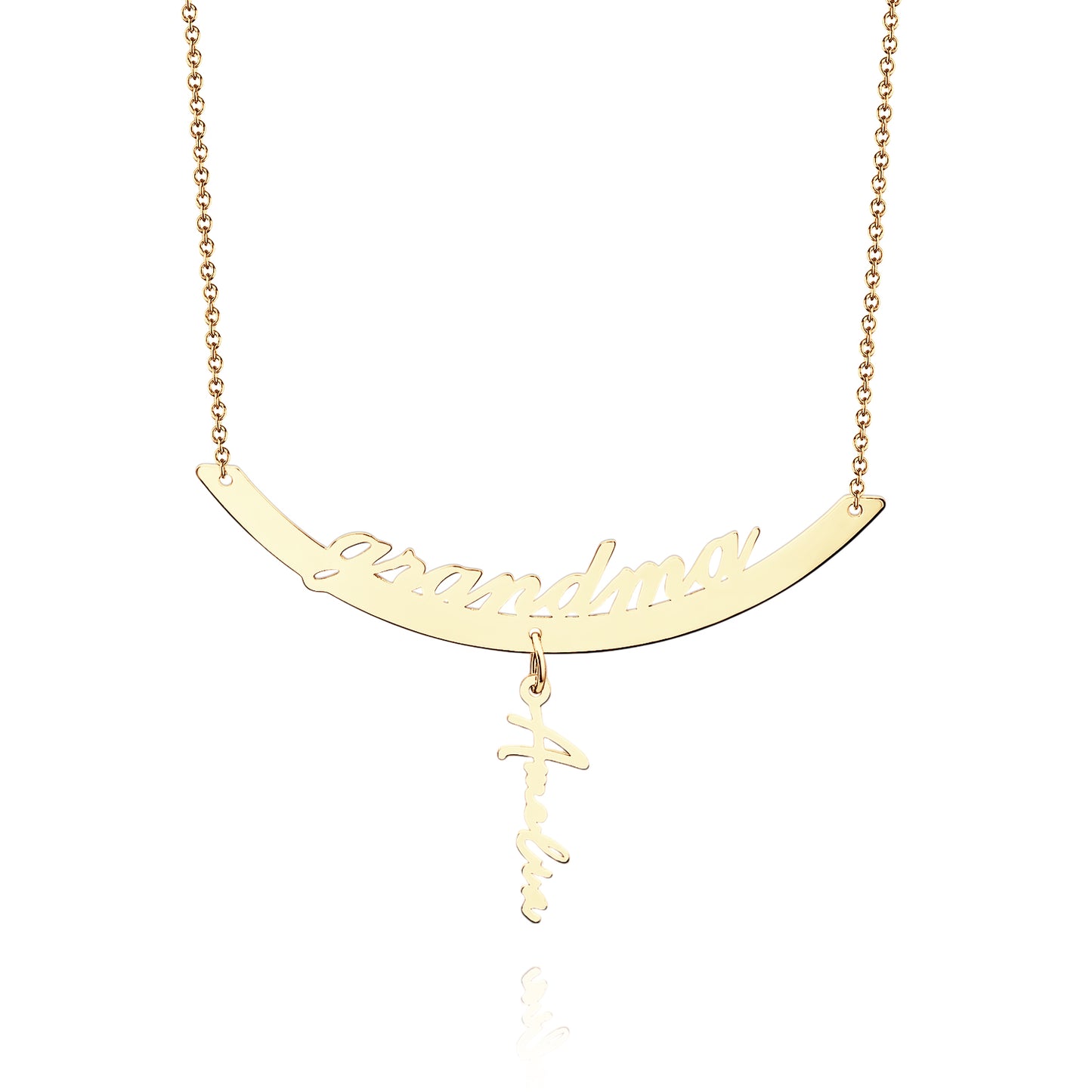 Custom Name Necklace Hanging Family Necklace with 1-7 Names Pendants Gift for Grandma Mother's Day Gifts