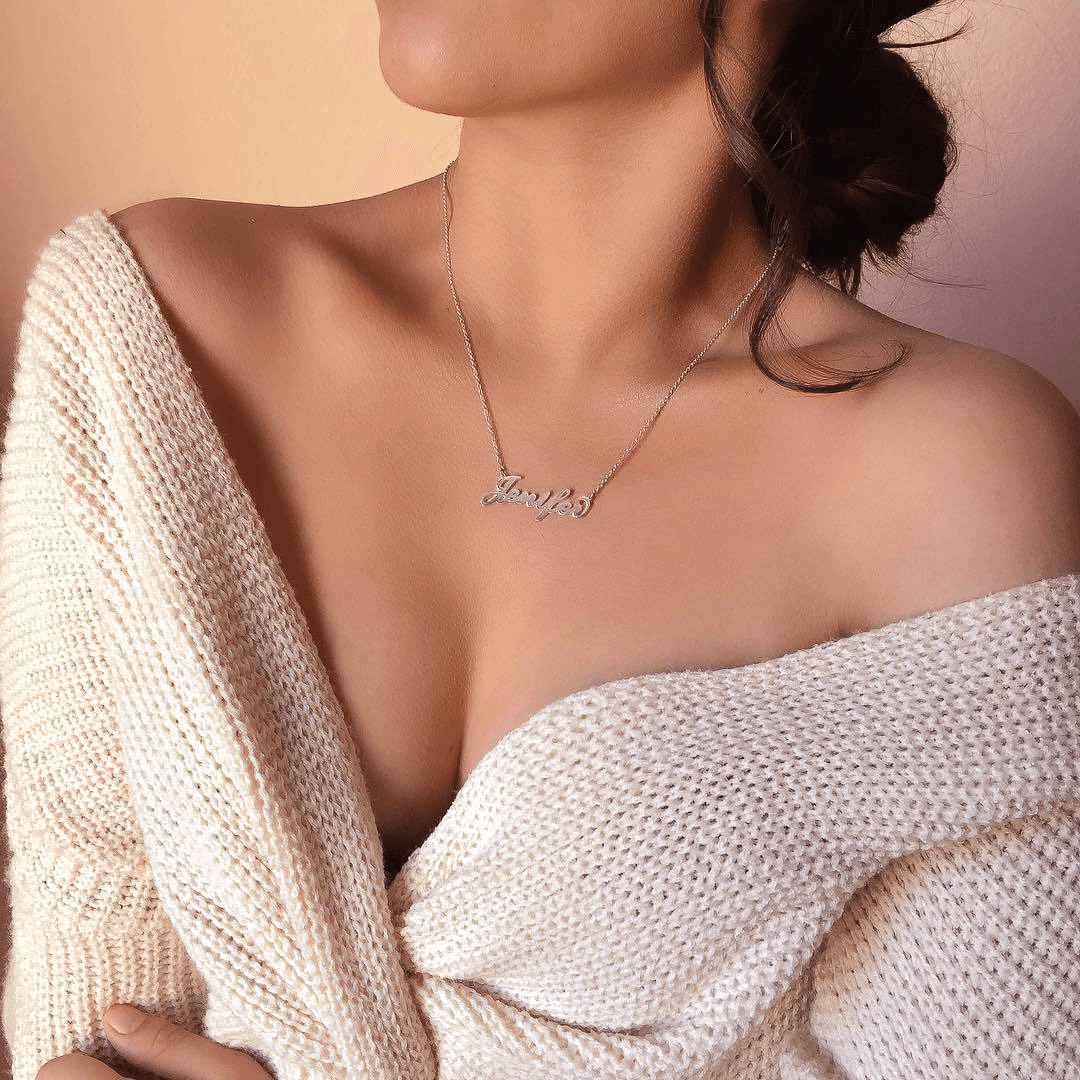 Soufeel Gold "Carrie" Style Name Necklace Gift For Mom