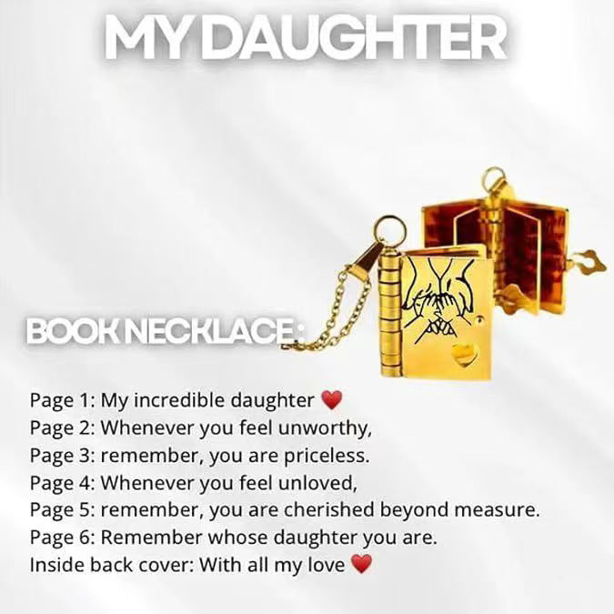 Flip Book Necklace My Little Star Book Necklace for Daughter Necklace A Letter to My Son in a Locket Family Gifts
