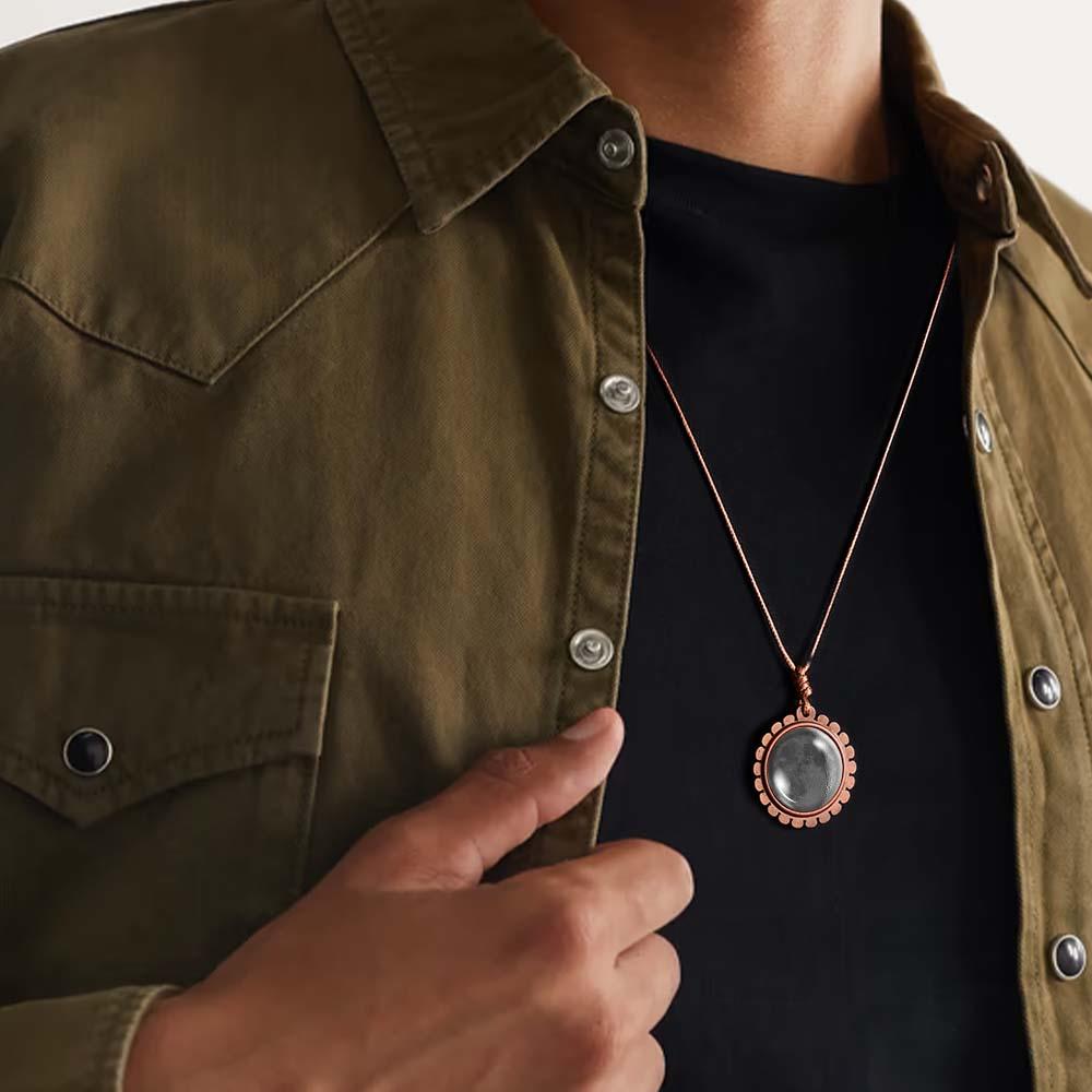 Custom Moon Phase Wood Pendant Necklace Personalized Engraved Name Valentine's Gifts for Her