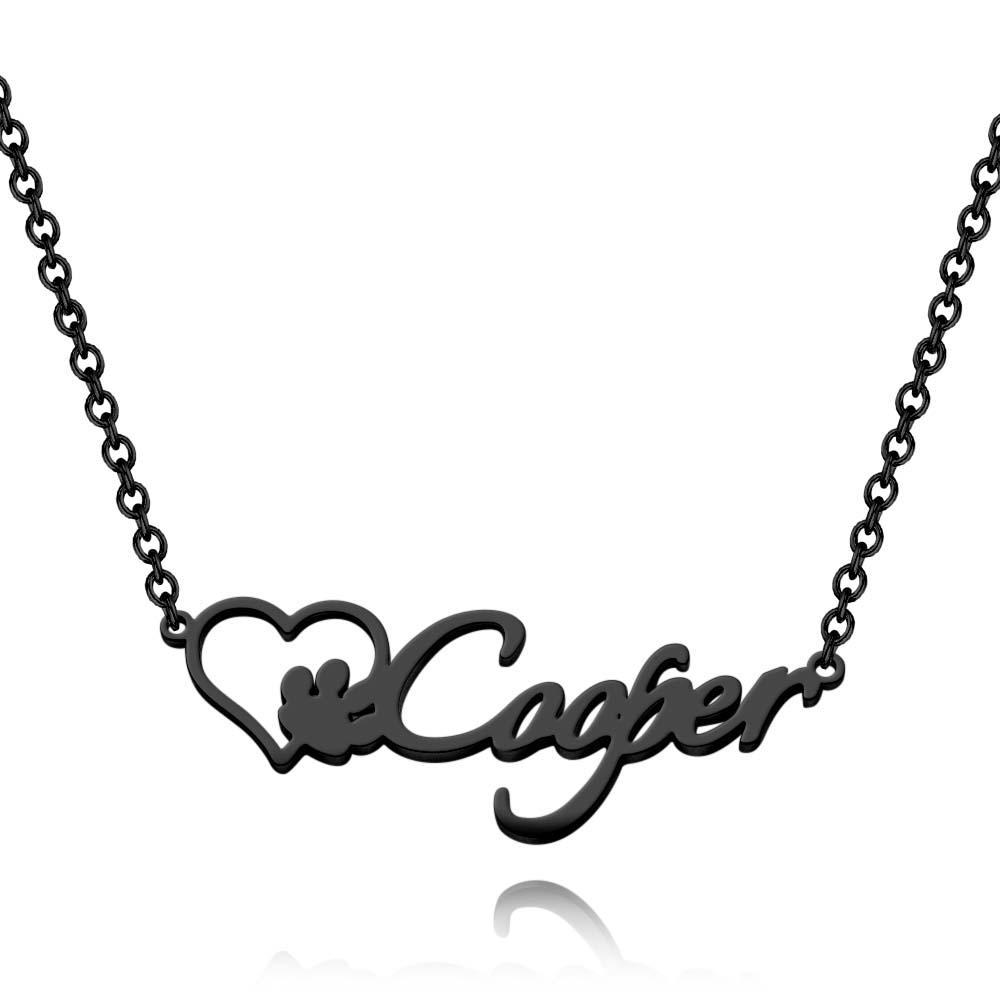 Personalized Name Necklace With Dog Paw Pet Memorial Gift Great Gifts for Pet Lovers