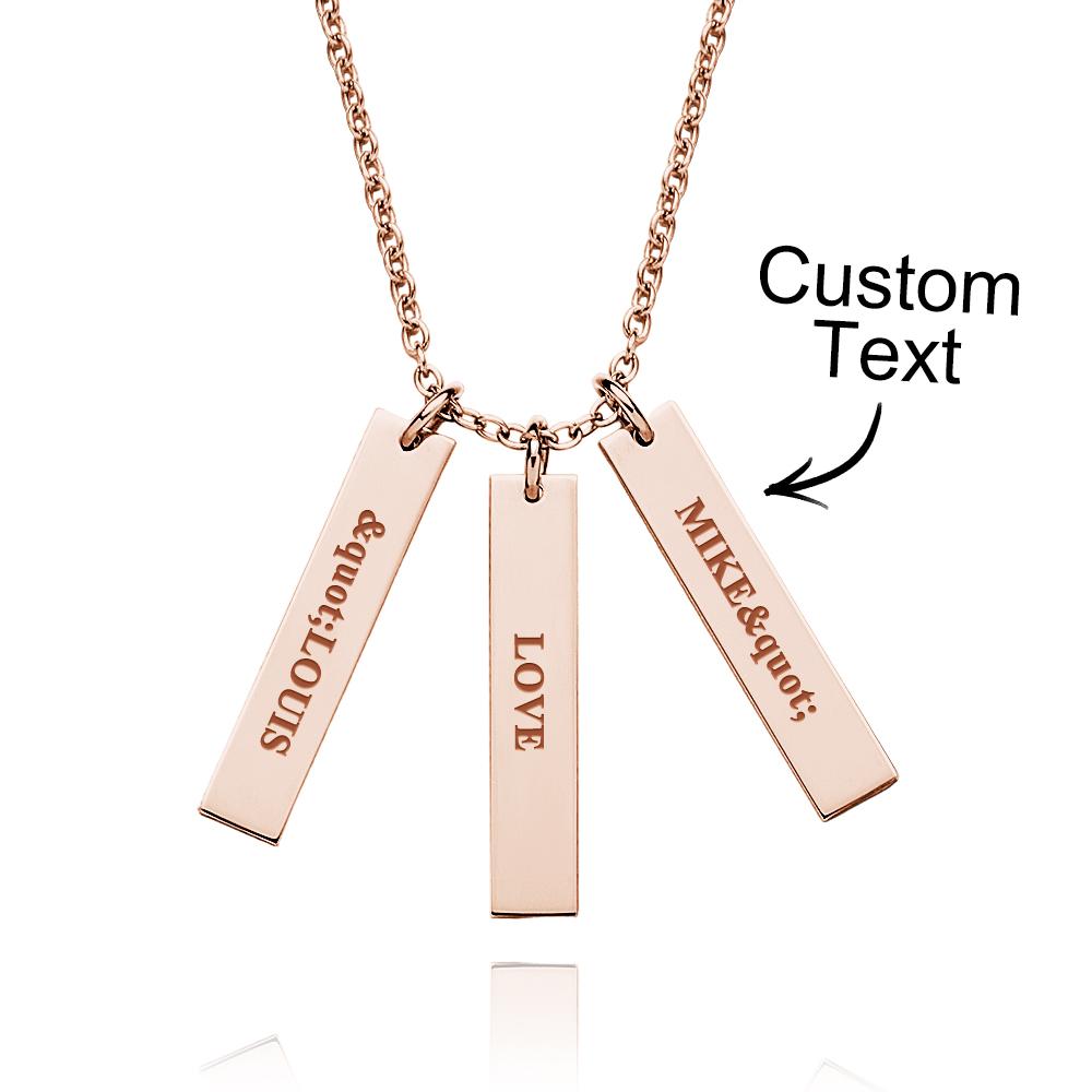 Custom Engraved Necklace Tiny Personalized Bar Tag Creative Gifts