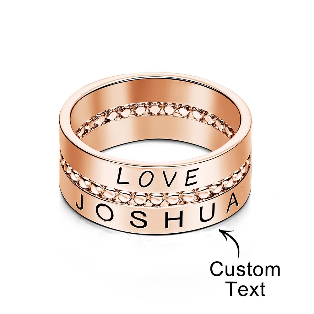 Personalized Gift for Mother's Day Personalized Stacking Rings Gold Filled Gold Name Ring
