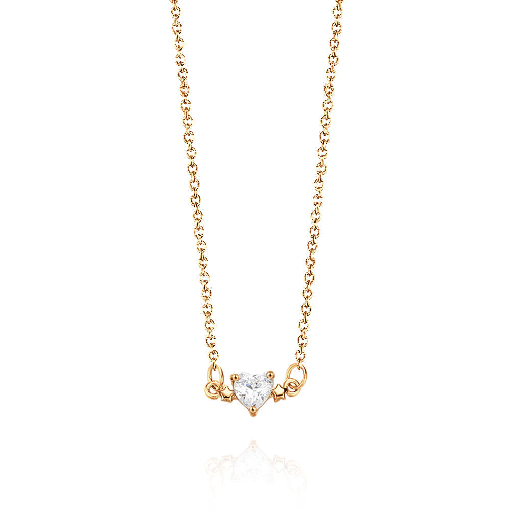 Personalized Heart-Shaped Birthstone Necklace Anniversary Birthday Gift for Her