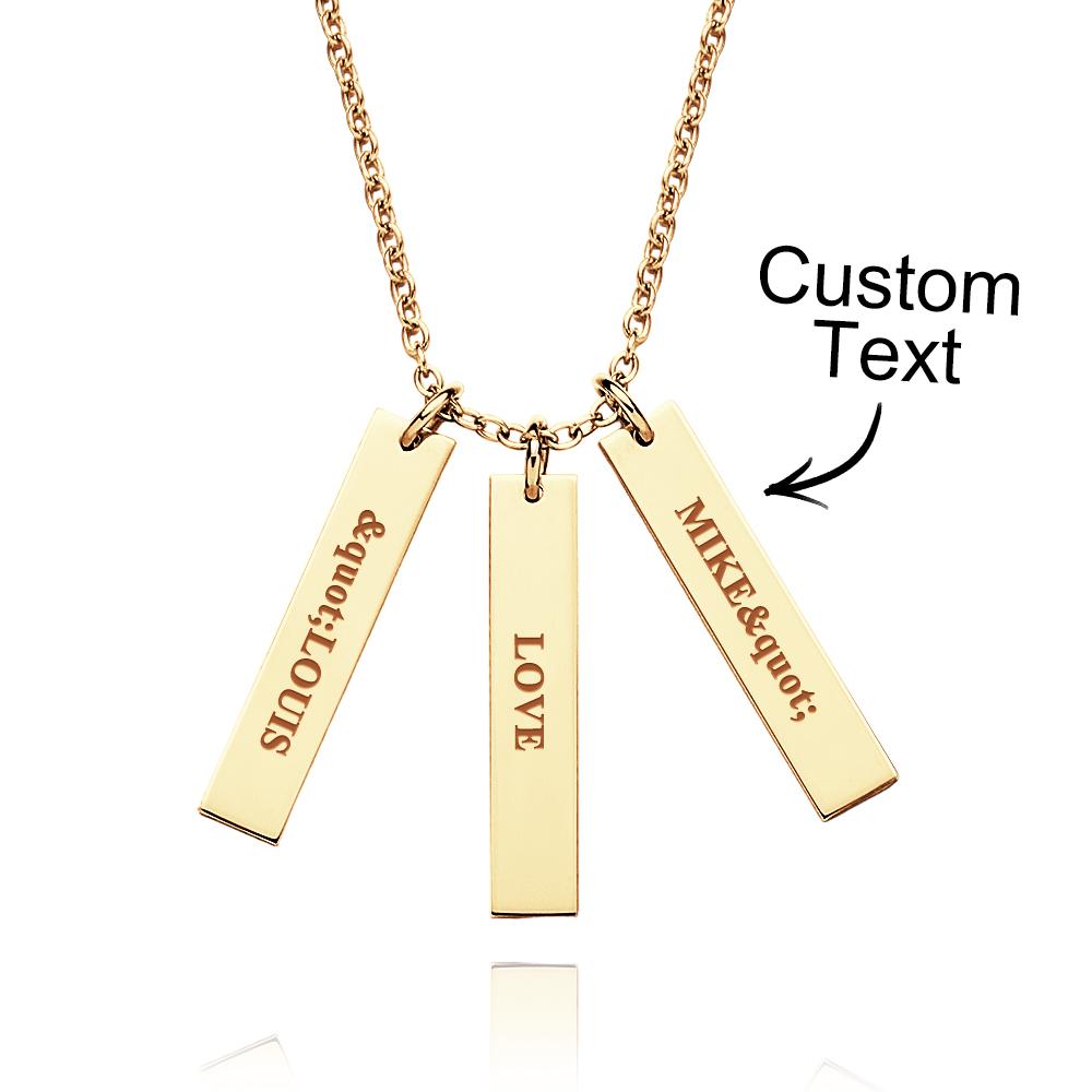 Custom Engraved Necklace Tiny Personalized Bar Tag Creative Gifts
