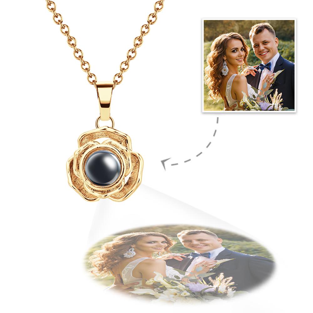 Custom Projection Necklace Creative Rose Girl Gift