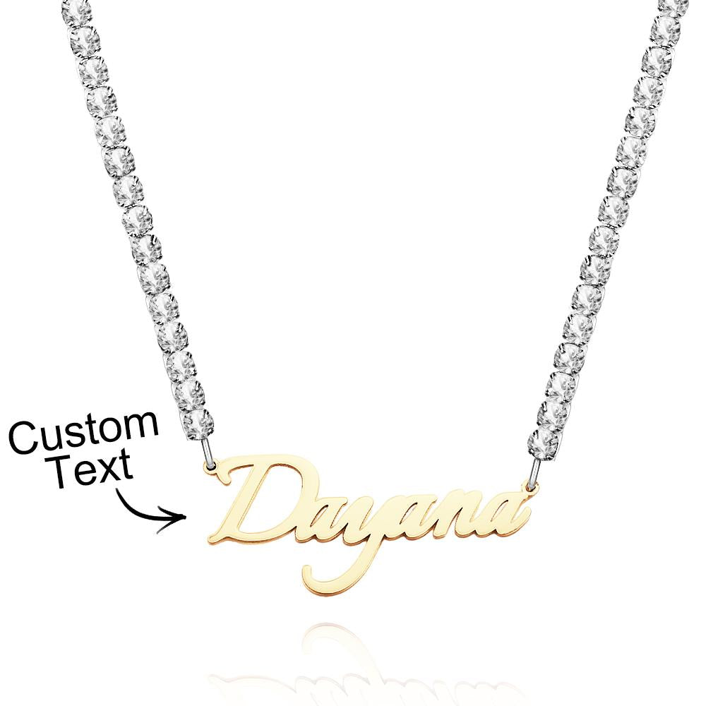 Custom Name Necklace Tennis Chain Fashion Gift