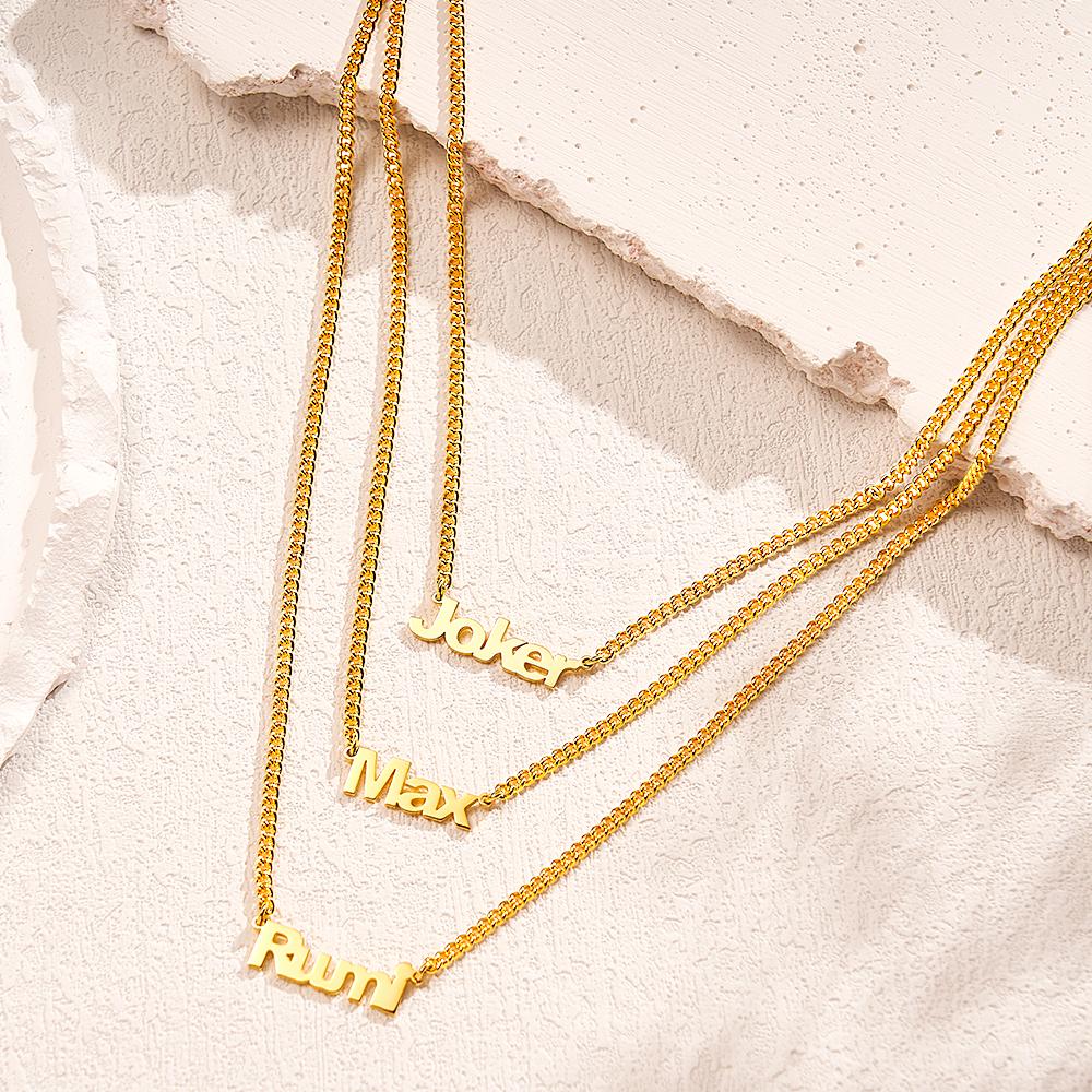 Custom Name Necklace Fashion Stack Girl Gift