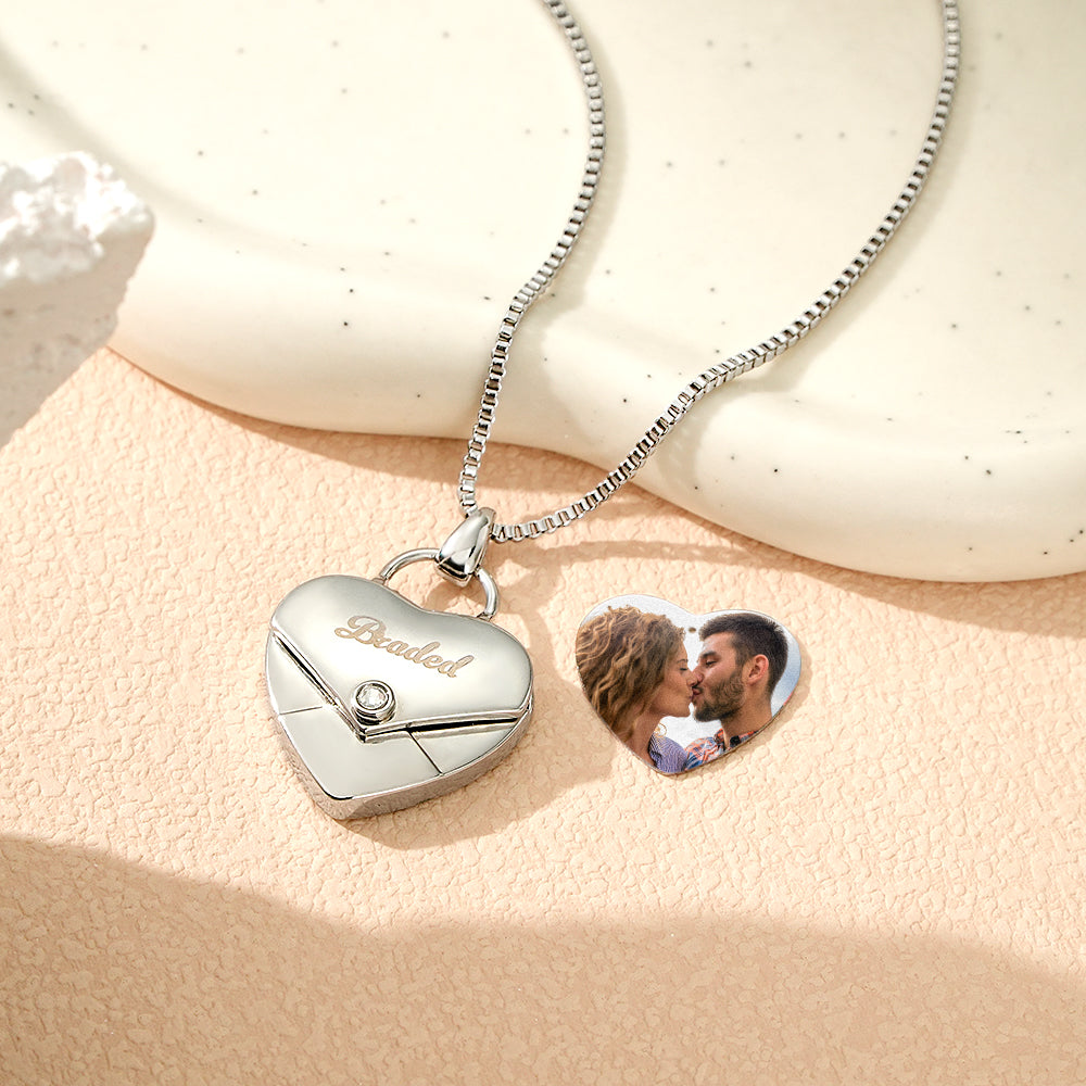 Couple Envelope Lettering Magnetic Necklace