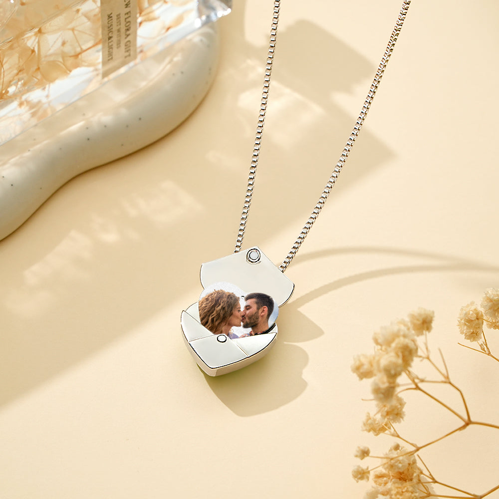 Couple Envelope Lettering Magnetic Necklace