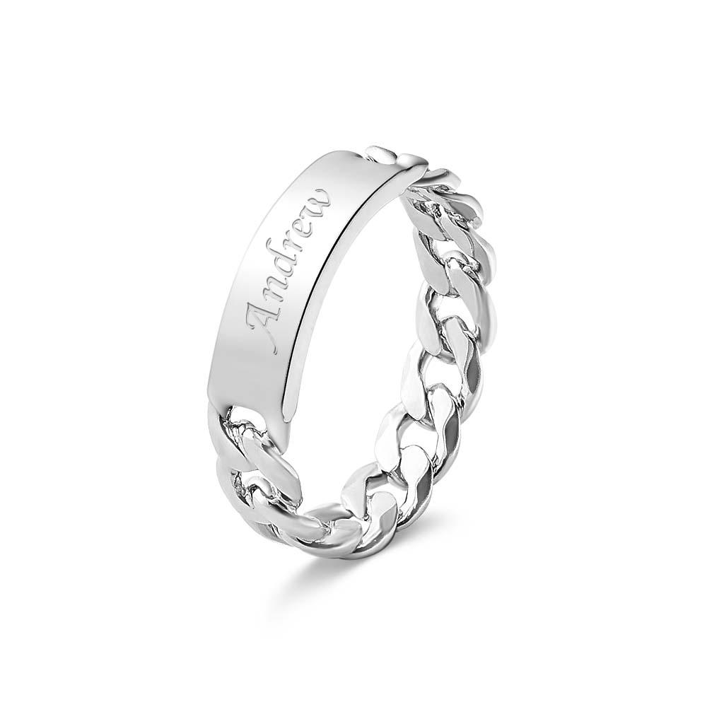 Men's Personalized Ring Custom Message Ring the Best Gift for Lover