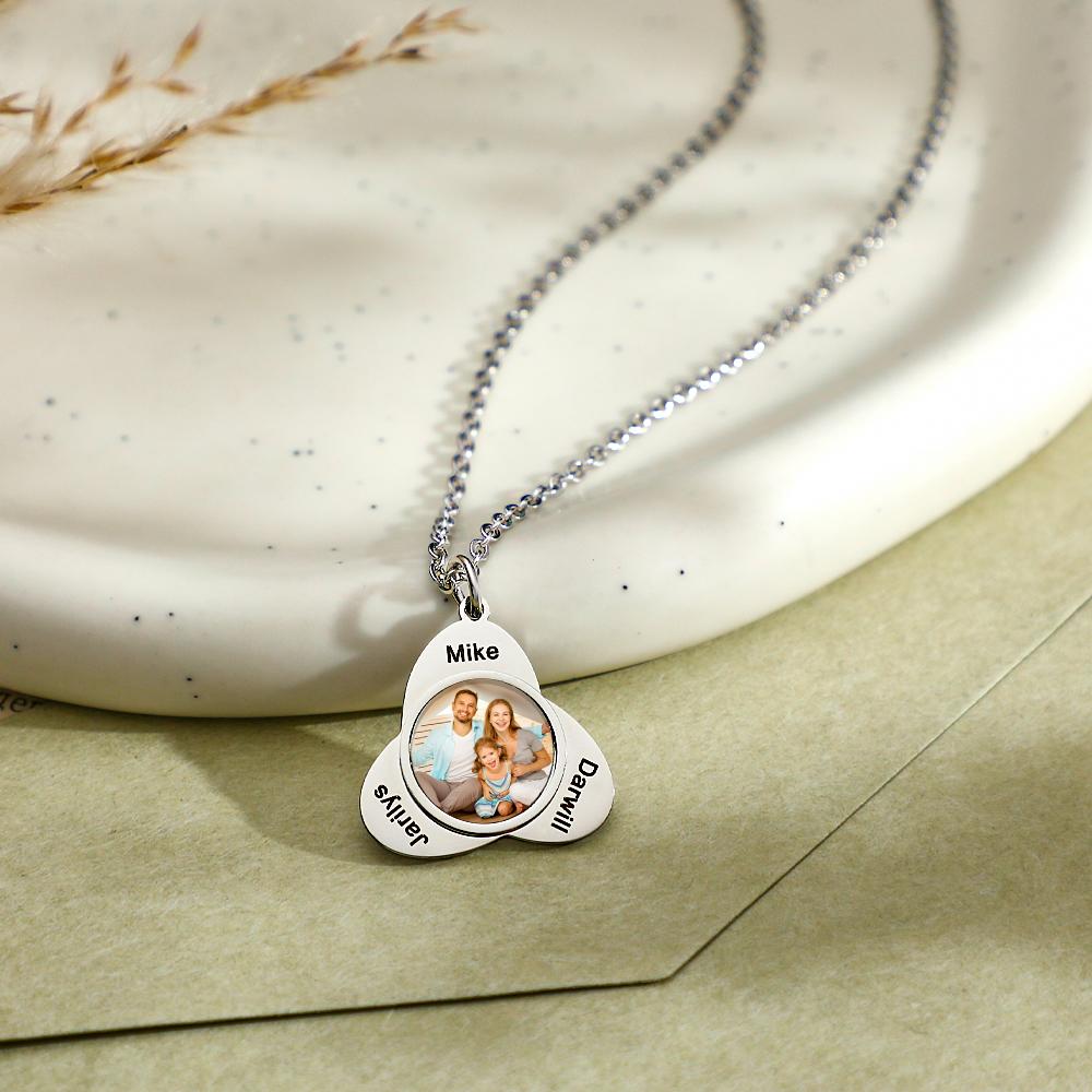 Custom Photo Name Necklace Romantic Gift for her