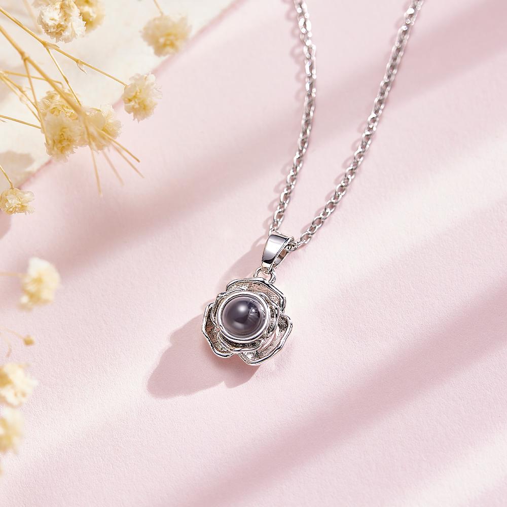Custom Projection Necklace Creative Rose Girl Gift