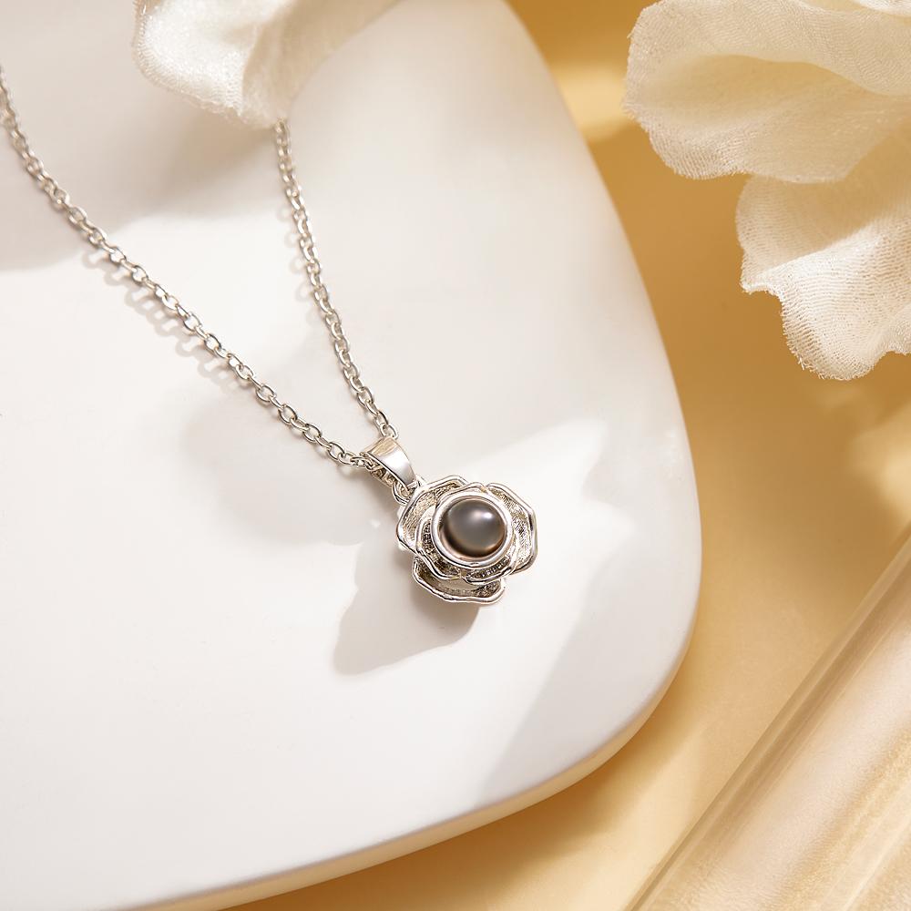 Custom Projection Necklace Creative Rose Girl Gift