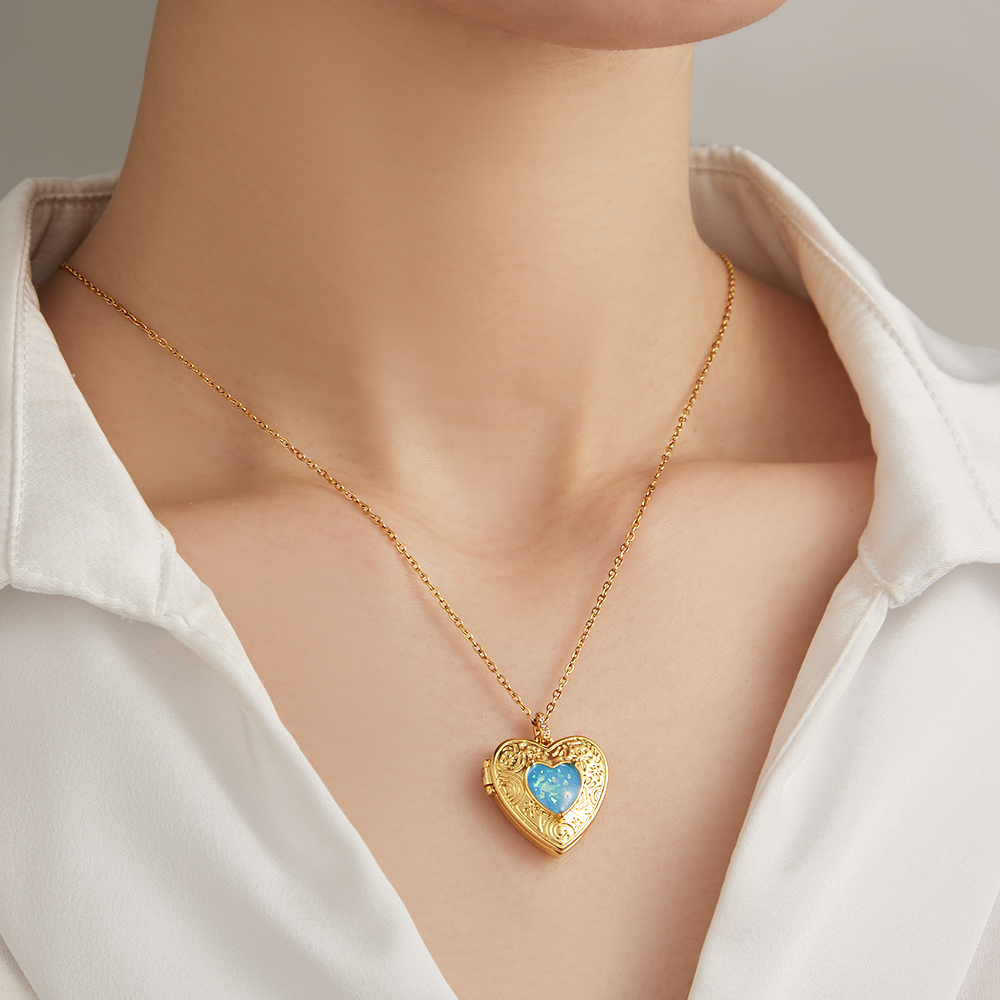 Custom Photo Openable Necklace Trendsetting Love Heart Box Pendant For Women