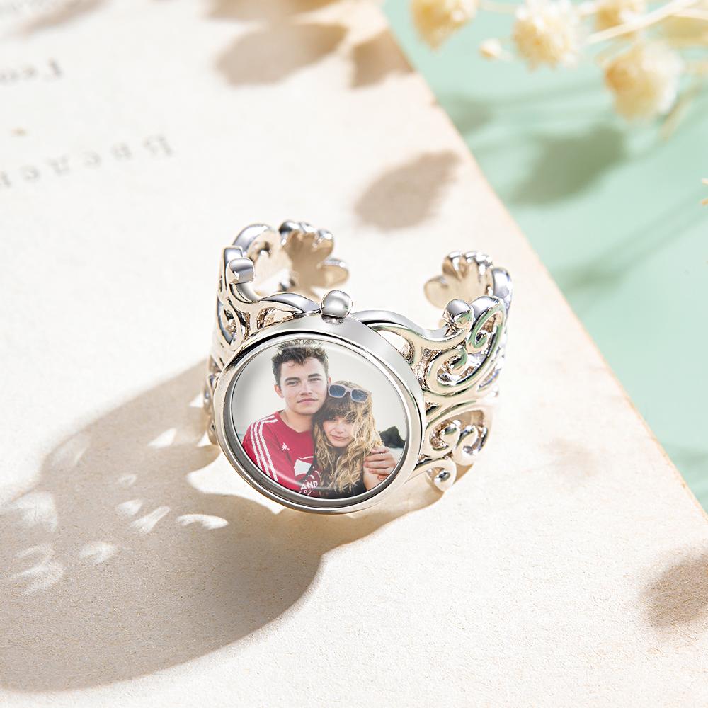 Custom Photo Ring Retro Metal Classic Gift