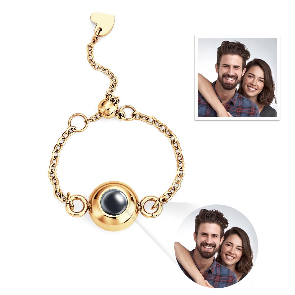 Custom Photo Projection Ring Trendy Best Friend Gift