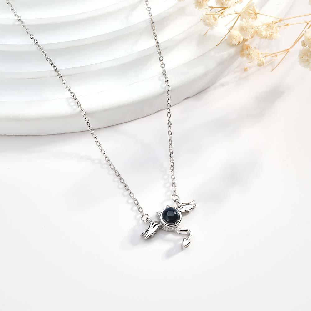Custom Projection Necklace Demon Wing Gift for Her