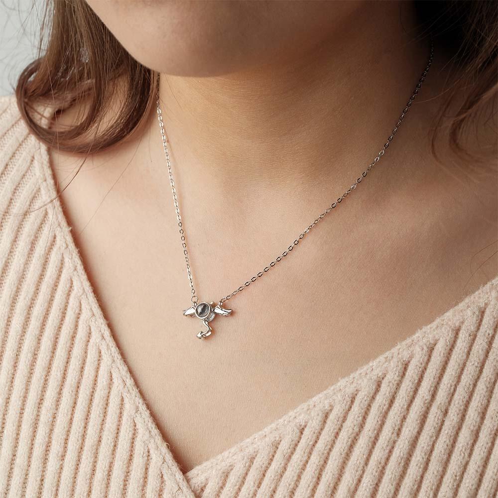 Custom Projection Necklace Demon Wing Gift for Her