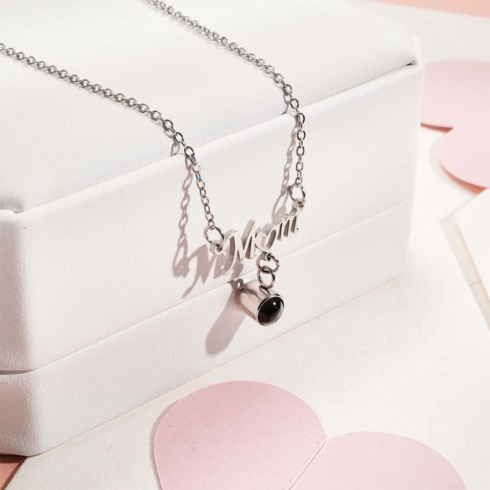 Custom Photo Projection Love Heart Mom Theme Jewelry Pendant Gift For Mom