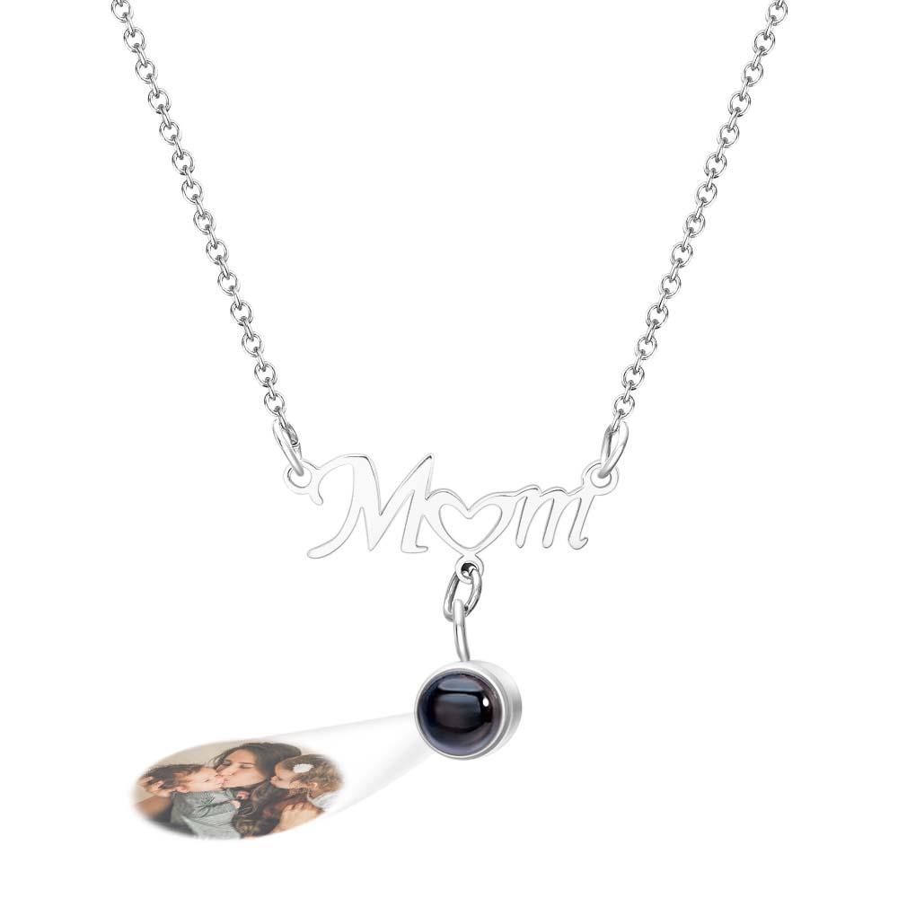 Custom Photo Projection Love Heart Mom Theme Jewelry Pendant Gift For Mom