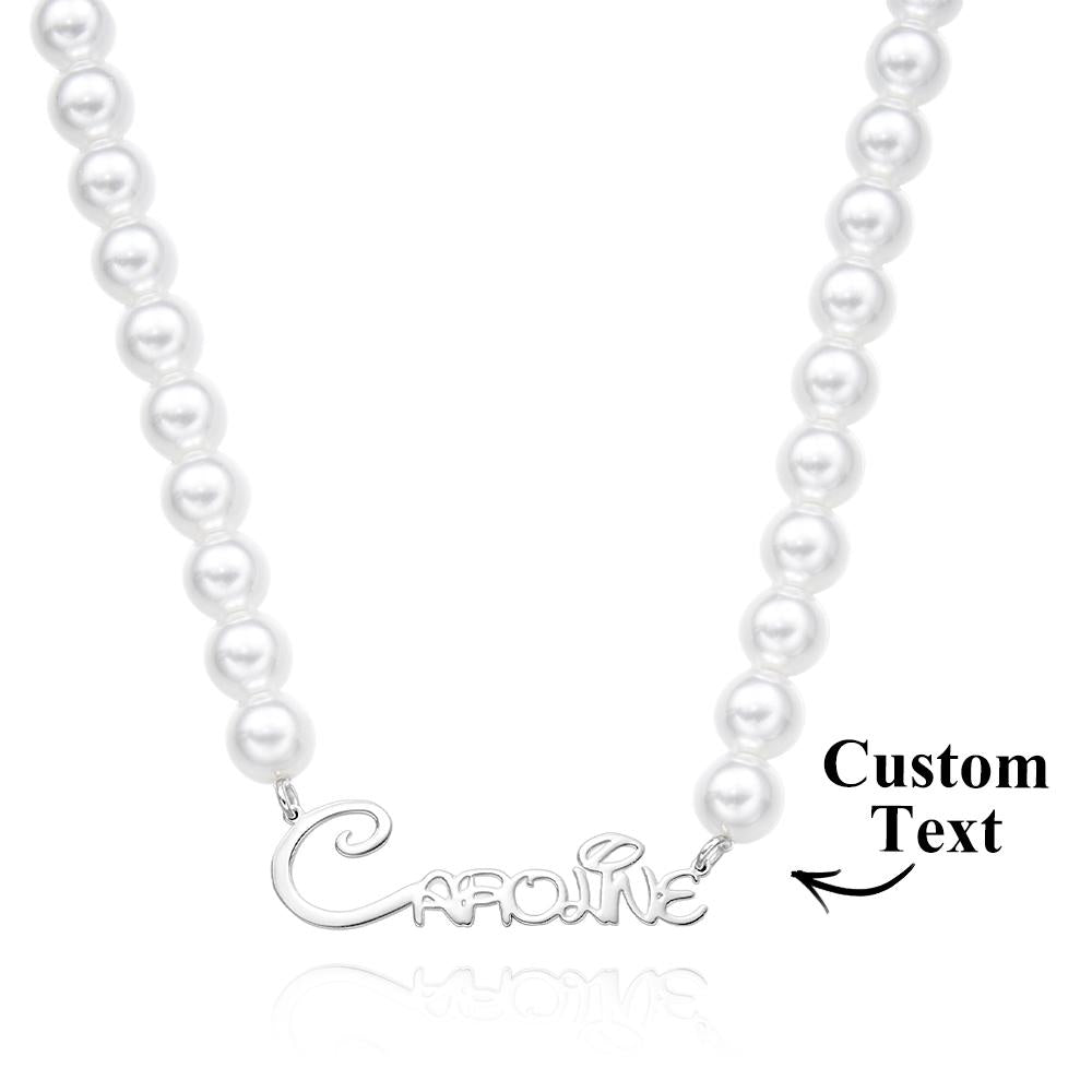 Custom Name Pearl Necklace Classic Girl Gift