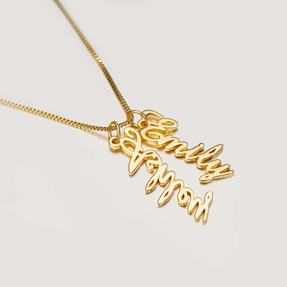 Custom Two Tiny Name Necklace Personalized Colorful Gift for Her Birthday Gift for Best Friend