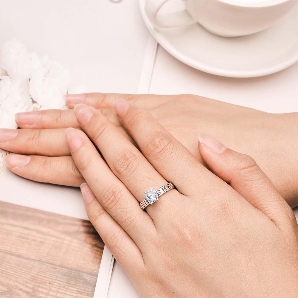Sweet Fairy Tale Personalized Name Ring Unforgettable Gift for Someone You Love