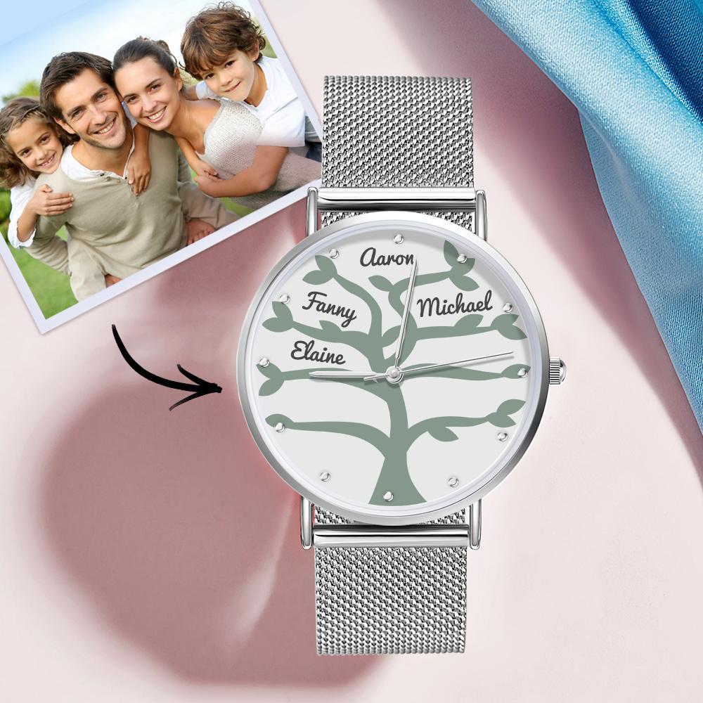 Custom Name Watch Women's Alloy Bracelet Watch 36mm Best Friends Gifts (1-9 Names)