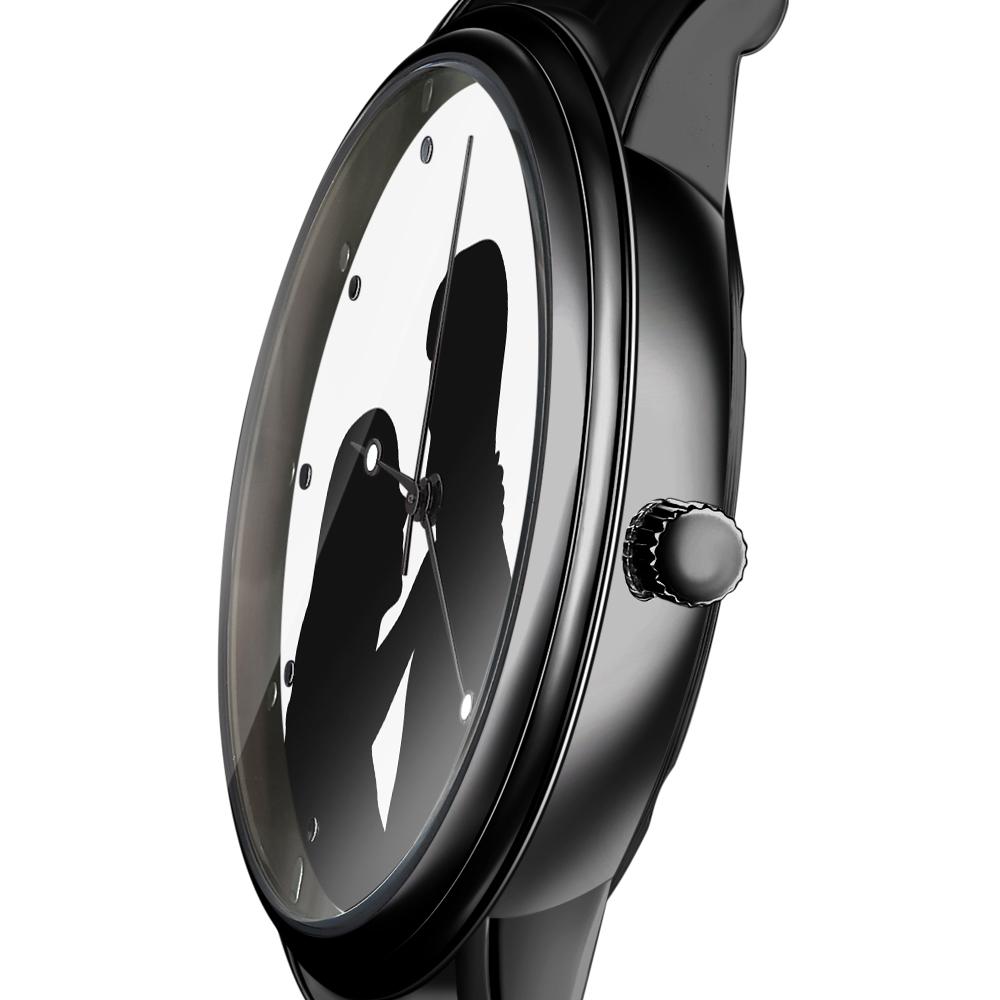 Custom Silhouette Photo Watch Personalized Engraved Watch Memorial Gifts For Couples