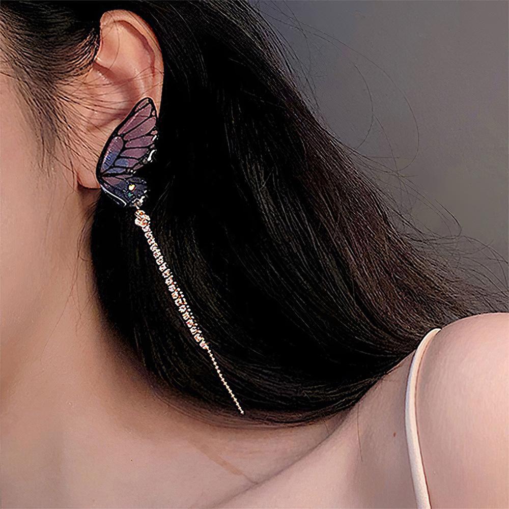 Acrylic Butterfly Statement Drop Earrings