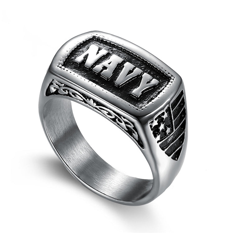Men's Ring Punk Navy Ring Carved Ring Gift For Boyfriend