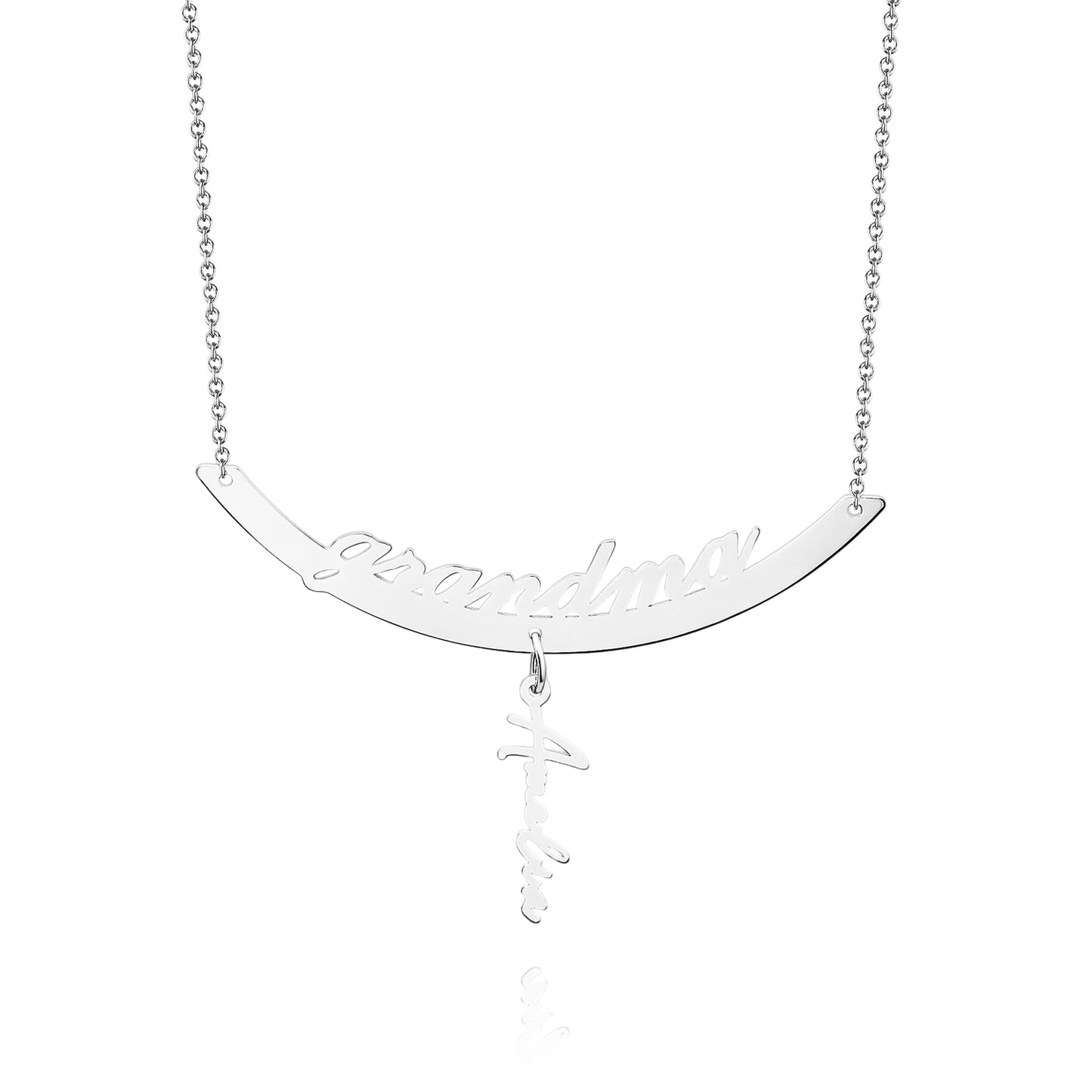 Custom Name Necklace Hanging Family Necklace with 1-7 Names Pendants Gift for Grandma Mother's Day Gifts