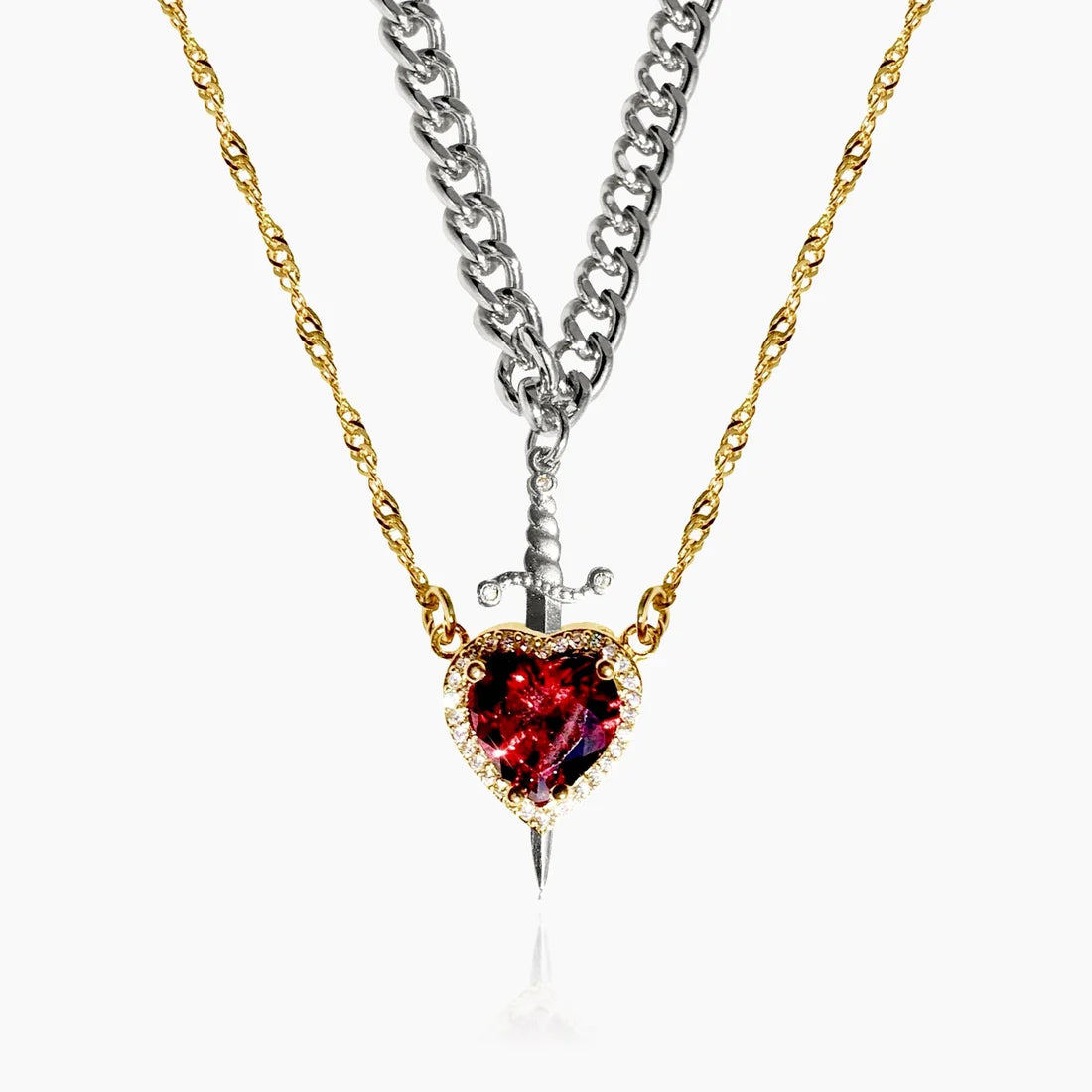 An Arrow Through The Heart Necklace Couple Necklace Set Heart-Shaped Necklace The Best Gift For Couples On Valentine's Day