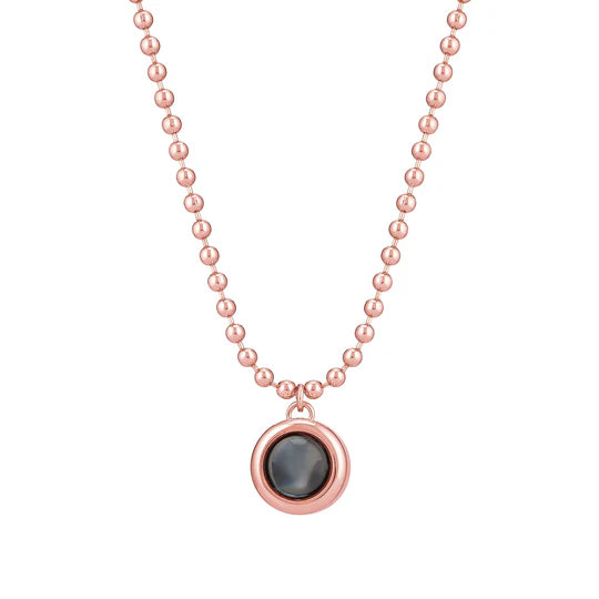 Personalized Ball Shot Photo Necklace Projection Gem Necklace Anniversary Gifts for Her