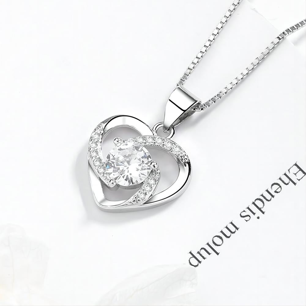 Rose Gift box With Heart Necklace Rose Shaped Necklace Gift Box Jewellery Gift Box Gifts for Her