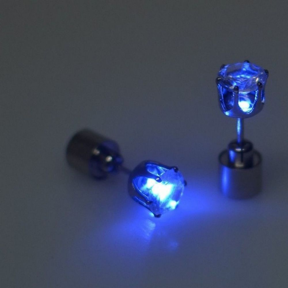 LED Colorful Luminous Earrings Flashing Light up Stud Accessories for Party
