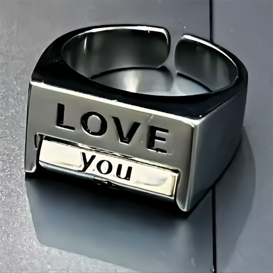 Love Everything Ring Rotatable Decompression Ring Fuck Everything Adjustable Mood Ring
