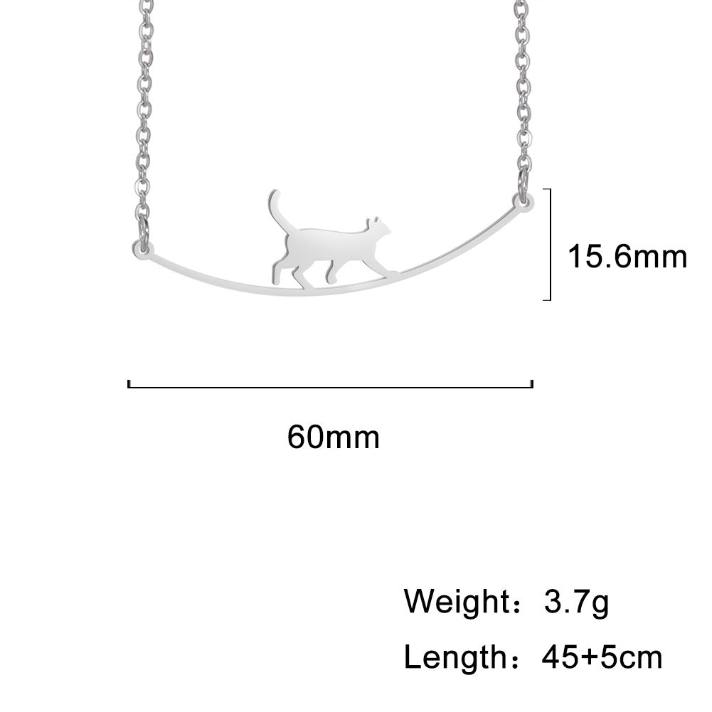 Walking Cat Necklace Gift for Her Gifts for Pet Lovers