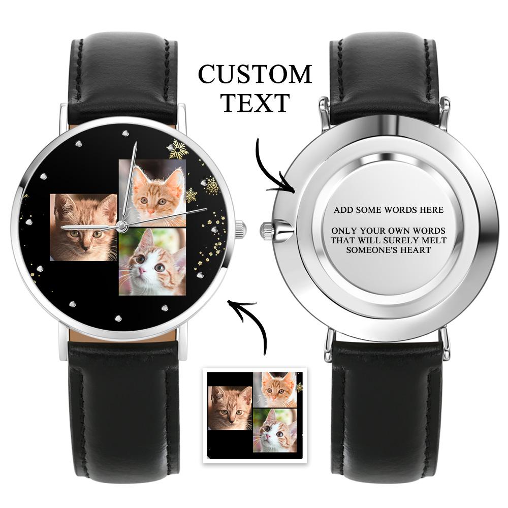 Personalized Photo Clock Personalized Collage Photo Clock For Cat Owner