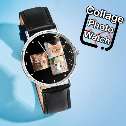 Personalized Photo Clock Personalized Collage Photo Clock For Cat Owner