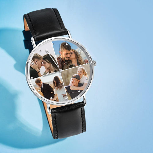 Personalized Photo Clock Personalized Collage Photo Clock Gift For Men