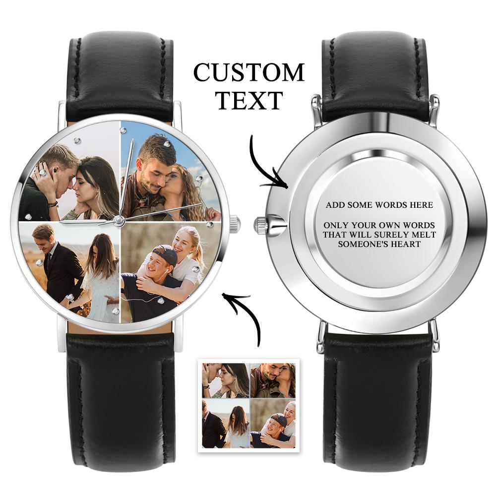 Personalized Photo Clock Personalized Collage Photo Clock Gift For Men